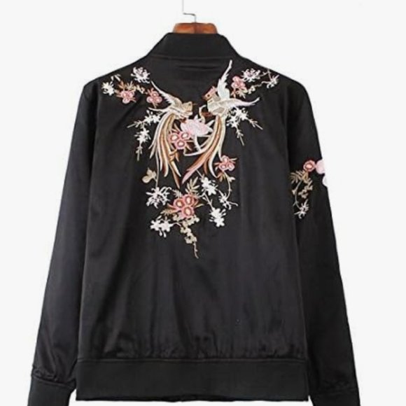 Phoenix Embrodiery Bomber Jacket - Picture 2 of 5